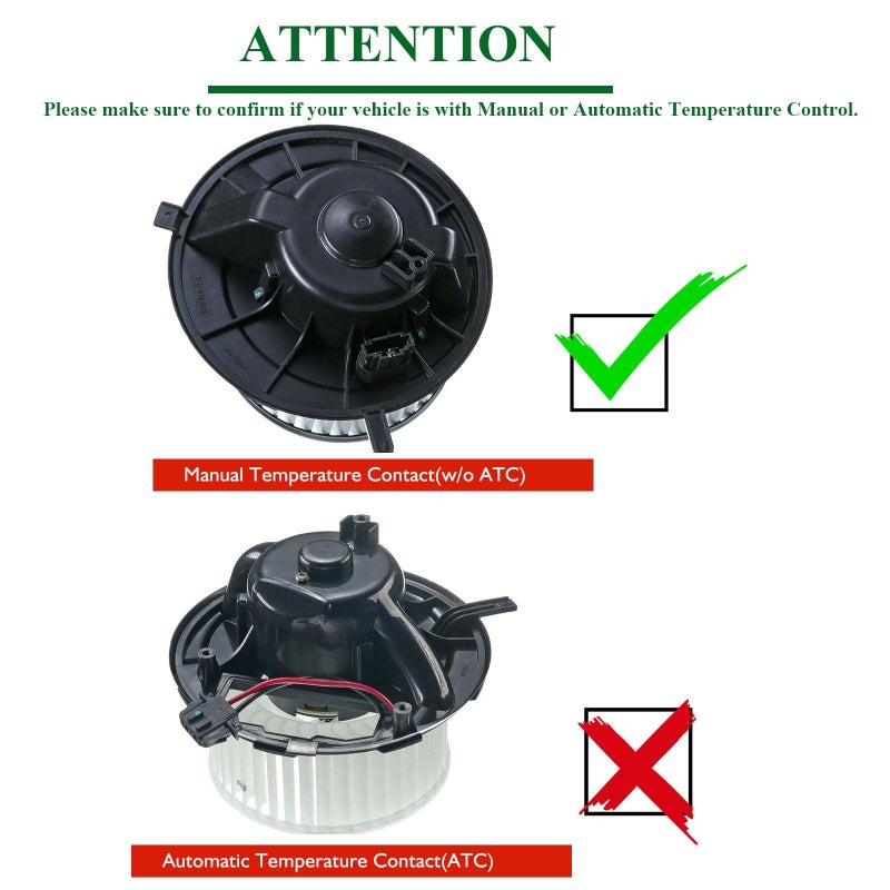 YHTAUTO A/C Heater Blower Motor Fan Assembly for Volkswagen Jetta Golf Eos CC GTI Passat Tiguan Rabbit Audi A3 Quattro - Image 2
